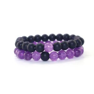 8mm Natural Stone Strands Brazalets Hecho a mano con cuentas para hombres Mujeres Amante Charm Yoga Fashion Party Jewelry