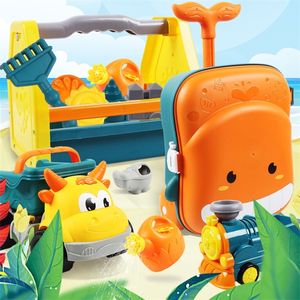 8 Uds. De juguetes de playa para niños, juego de carrito, estuche de juguete, carritos de arena para jugar con agua de verano 220527