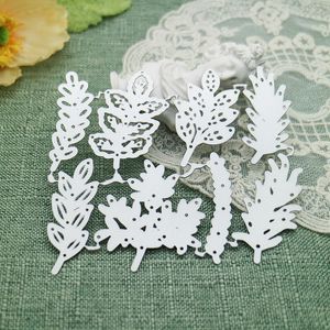 8pcs / lot jolies feuilles coupe les matrices pour bricolage 3D Album d'album cartes en papier artisanat décoratif coupure de moule à souche