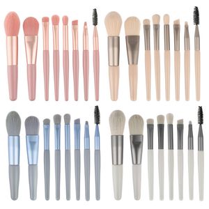 8 pièces mini pinceaux de maquillage ensemble maquillage professionnel pinceau de beauté pour fard à paupières fond de teint sourcils lèvres cils pinceaux de maquillage