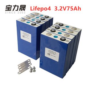 Lot de 8 batteries lifepo4 3.2V, 75ah, cellule prismatique 24V, 12v, 80ah, pour EV RV, pack bricolage solaire, royaume-uni, ue, états-unis, sans taxes, UPS ou FedEx