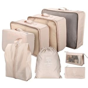 8pcsset Organizer Bolss for Travel Organizer Bags Accesorios Accesorios de equipaje Organizador Organizador de ropa impermeable Almacenamiento 240409
