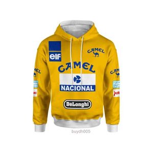 8xl4 Sudaderas con capucha para hombre 2023/2024 Nuevas sudaderas del equipo de carreras de Fórmula Uno de F1 Clásico Retro 1987 Camel Co Marca Deportes al aire libre Top con cremallera informal