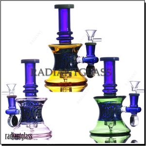 9.8 pulgadas Hookahs Bong recto Bongs de vidrio grueso MIni China al por mayor con percolador de cabezal de ducha diseñado nuevo