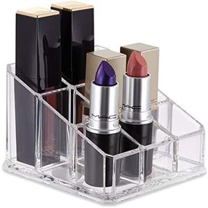 9 Grids Lipstick Display Stand Transparent Lipstick Glaze Glaze Ordin Rygros de rangement Boîte de rangement de maquillage de maquillage de maquillage Z0090