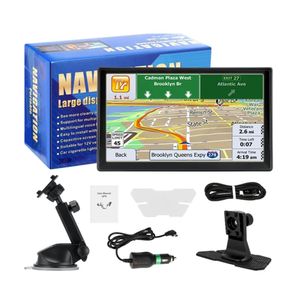 Navegación GPS de 9 pulgadas para camiones de automóviles HGV Accesorios Herramientas HD Navigator 2024 Actualización gratuita Europa Mapa de América del Norte 8GB FM Bluetooth Music