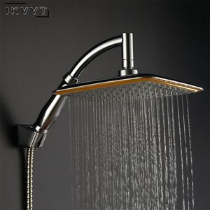 Cabezal de ducha de lluvia para baño de 9 pulgadas con rotación de 360 grados, brazo de extensión de ahorro de agua cromado ABS de mano 220510