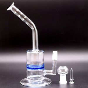 9 pouces Tornado Bong Bongs Hobelahs Waterpe Type Turbine en nid d'abeille Perc Dab Oil Fumer Water Bongs Pipe avec 18 mm Capeur de glucides en quartz WP320-5