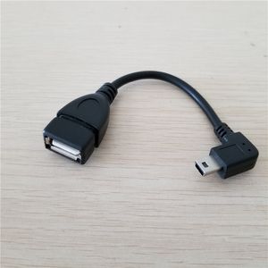 90 Degrés Angle Droit Mini B USB mâle vers USB A femelle cordon de câble de données Adaptateur OTG pour Tablette PC 10 cm