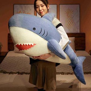 90120cm géant Polupar Shark poupées en peluche jouets doux requin Kawaii peluche océan poisson oreiller jouet Dolll pour enfants bébé cadeau d'anniversaire J220729