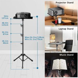 90125145cm plateau d'ordinateur portable Projecteur Tripod Stand Trépied Hauteur réglable DJ Bureau debout STAND OUTDOOR ORDERNOOR Bureau 240410