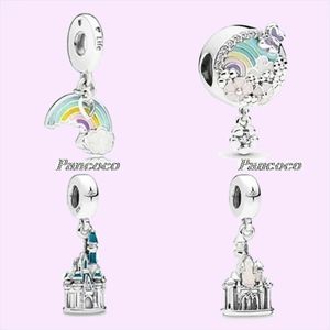 925 Perles de charme Accessoires Fit Pandora Charms bijoux bijoux Cadeau en gros château de Cendrillon Walt Diney World Perle
