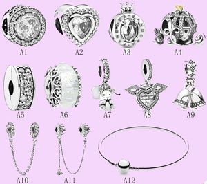 925 Perles de charme Accessoires Fit Pandora Charmes bijoux Pacificier Pumpkin Car ailes de serpent Snake Snap Clasps