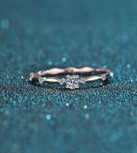 925 Test de diamant en argent passé 01 Carat 3 mm E Color Moisanite Ring Perfect Cut Sparkling Mini Lab Lab Grown Diamond Rings For Girl C44034852