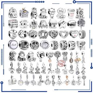Pendentif en argent 925 avec perles de château de chien numérique, adapté au bracelet à breloques Original PAN, cadeau pour dames, Production de bijoux fins, livraison gratuite