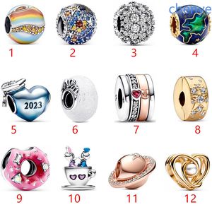 925 Silver Fit Pandora Charm Donut Ice Cream 2023 New Bead Dangle Fashion Charms Set Colgante DIY Fine Beads Jewelry