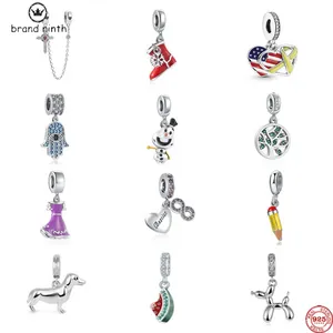 925 argent pour pandora charms bijoux perles Bracelet Chien Palm Cross Sister Diy charm set Pendentif