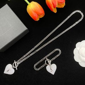 925 Argent Coeur Pendentif Collier Jeunes Dames Vintage Personnalisé En Acier Inoxydable Collier Simple Pêche Pendentif Vogue Chaîne Bijoux