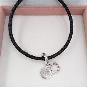 Kit de fabricación de joyas de plata 925 para mujer, tallado en hielo, dijes DIY, pulseras geniales de pandora, regalos del día de la madre para esposa, mujeres, hombres, cadena, collar de cuentas, colgante 797553CZ