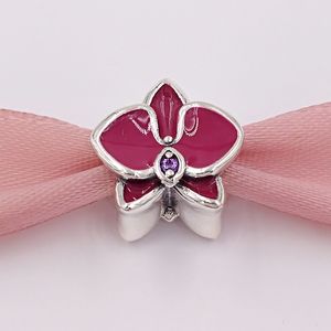 925 BOADAS DE PLATA ESTERRINA Orquídea Radianting Fits Fit European Pandora Style Jewelry Pulseras Collar 792074en69 Annajewel