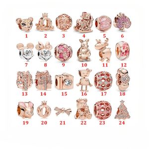 925 Sterling Silver Charm Perle Originale Pandora Or Rose Couronne Chariot Creux Coffret Cadeau DIY Perlé Lady Bijoux Accessoires De Mode Livraison Gratuite