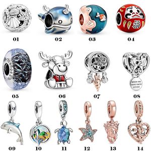 925 Sterling Silver Charm Sea Turtle Bead Pendentif Marine Hollow Shell Dream Network Dharma Bead Diy Pandora Bijoux Accessoires Livraison Gratuite