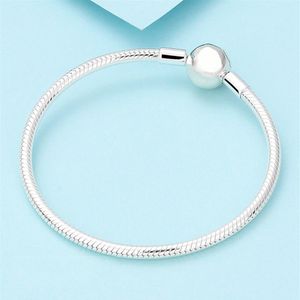 925 Sterling Silver Charms Bracelet 3mm Serpent Chaîne pour Pandora Charm Perles Bracelets Bijoux DIY Boîte-Cadeau pour Femmes et hommes239a