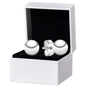 925 Pendientes de pernos de perlas clásicos de plata esterlina para joyas de fiesta de moda de Pandora para mujeres diseñador de regalos de novia con caja original