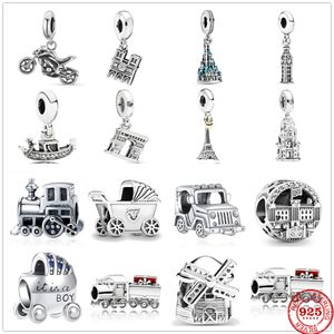 925 Sterling Silver Dangle Charm Pendentif DIY Landau Tour Fine Perles Perle Fit Pandora Charms Bracelet DIY Bijoux Accessoires