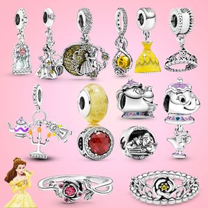 925 Sterling Silver Designer Dangle Charm Pendant Roses Suitable for Primitive Pandora Pendant Female Jewelry Fashion Accessories Free Delivery