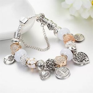 Kit de bijoux en argent Sterling 925, bracelets porte-bonheur pandora peter pan, breloque maman, perle, style DIY
