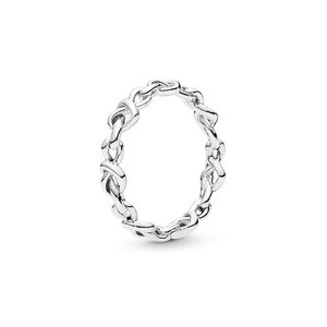 925 Sterling Silver Knotted Hearts Ring pour Pandora Mode Bijoux De Fête De Mariage Pour Femmes Petite Amie Cadeau Amour Coeur Anneaux avec Boîte D'origine Usine en gros