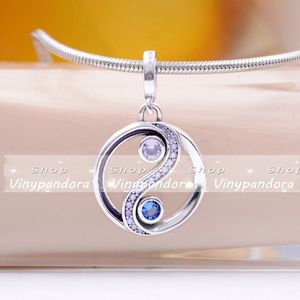 Plata de ley 925 ME Balance Yin Yang Medallón Charm Bead Solo se adapta a European Pandora Me Type Jewelry Pulseras Collares