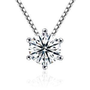 S925 Sterling Silver Six Claw Pangend Collares de cristal Joya de diseñador de bodas de cristal 6 CLAWS Diamante Diamante Elegante Collar Collar de Anormoto de Vail