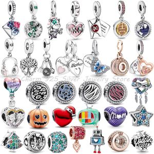 Plata esterlina 925 Pandora Charm Calabaza Globo de aire caliente Amor Colgante Charm Beads Adecuado para Original Classic Lady Pulseras DIY Joyería Regalo Entrega gratuita