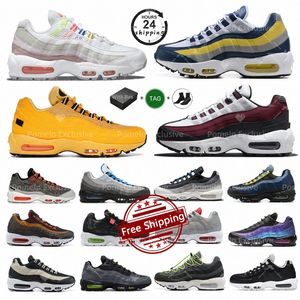 95 95s Chaussures de course Sneaker Triple Hommes Femmes Noir Blanc C X Aegean Storm Sequoia Pink Beam Obsidian Neon Laser Fuchsia Greedy Midnight Navy Baskets s93T #