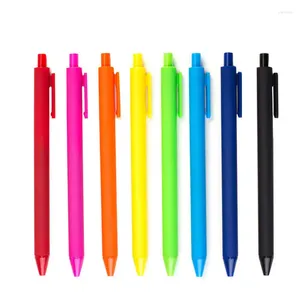 95pcs Press Plastic Pen Ballpoint Point Color Ball Student Exam Student Wholesale