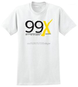 Camisetas para hombre 99X Atlanta Alternative Radio Station White - 100 Ring Spun Cotton T-Shirt Modelos básicos Tee Shirt1