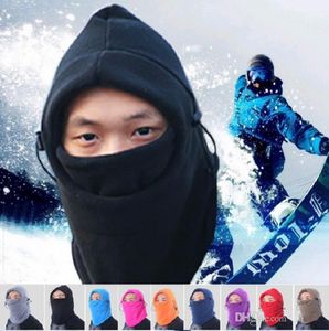 9Color hiver chaud polaire bonnets chapeaux pour hommes crâne bandana cache-cou cagoule ski snowboard masque épaississement capture cagoules b272