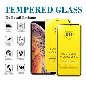 Protecteurs d'écran de téléphone portable 9D pour OnePlus Nord N100 N10 5G Film de verre trempé entièrement collé Anti-explosion sans emballage D1