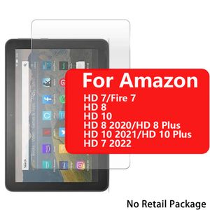 Verre trempé 9H pour Amazon Kindle Fire HD 7 2022 HD 10/10Plus HD 8 8Plus HD7 Fire7 protecteur d'écran Film de protection transparent