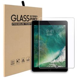 Film de protection d'écran en verre trempé de dureté 9H, anti-rayures, sensible au toucher, pour iPad Mini 2 3 5 6 Mini6 Pro Air 4 Air4 10.9 11 7 8 10.2 2021 10.5 9.7 avec emballage en papier dur