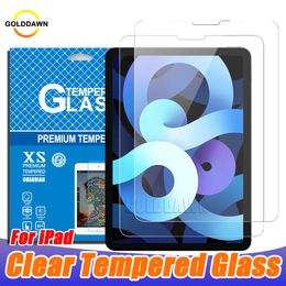 Film de protection d'écran transparent en verre trempé pour tablette 9H pour IPad 10 10,9 11 pouces 2022 10,2 pouces Air 6 Pro 9.7 Pro 12.9 Mini 6 8,3 pouces 5 3 2 avec emballage de vente au détail en papier