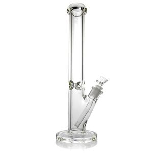 Bong de 9 mm en verre épais Bongs à tubes droits Bongs Pipes d'eau 16 '' Verre lourde Bong Bong Pipes Bongs Bong Cylindre Verre Bong