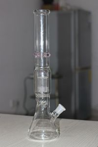 9 mm d'épaisseur en verre rose bong narguilé droit 14 pouces avec éléphant joint super lourd tuyau d'eau bongs grand bong dab rig