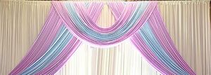 9 mWx2.45 mH nueva moda colorido Swags cortinas telón de fondo de boda cortina de boda sólo 1 piezas con envío gratis