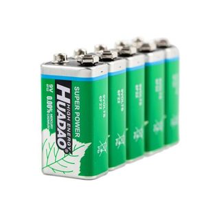 Batterie au carbone 9v 1100mAh 9v 6F22, batterie sèche au carbone et au zinc, haute capacité