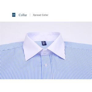 9XL 7XL 6XL Hombres a rayas Gemelos franceses Camisa de vestir casual Manga larga Cuello blanco Diseño Estilo Mens French Cuff Dress Shirts 201124