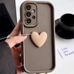 A 52 32 53 33 13 A52s Mignon 3d Coeur D'amour Étui En Silicone Pour Galaxy A52 A53 A33 A32 A72 A73 A23 A13 4g 5g Mat Couverture Arrière 240326