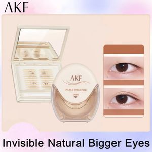 A K F Natural Invisible Double Eyelid Tape Stickers Fibre Fibre Instant Eyelid Lift Coller longue dure des yeux plus grands outils de beauté 240409
